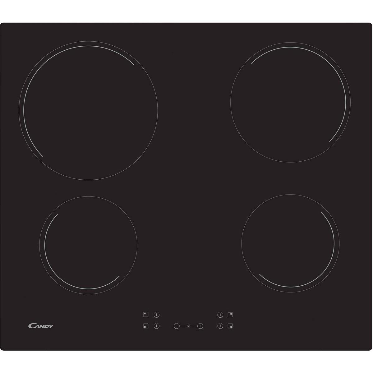 Refurbished Candy CH64CCB 59cm 4 Zone Ceramic Hob