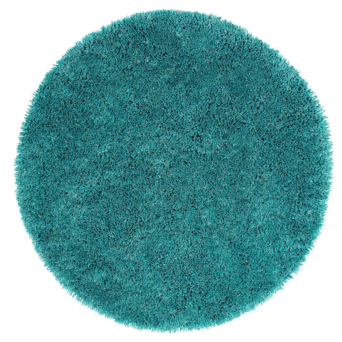 Shaggy Teal Round Rug - 133 x 133 cm - Chicago - Origins