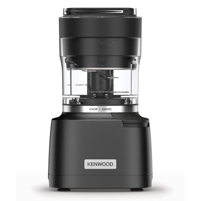 Kenwood CHP80.000BK Duo Prep 2-in-1 Electric Food Chopper & Grinder – 800W Mini Food Processor with QuadBlade Spice & Coffee Grinder Black