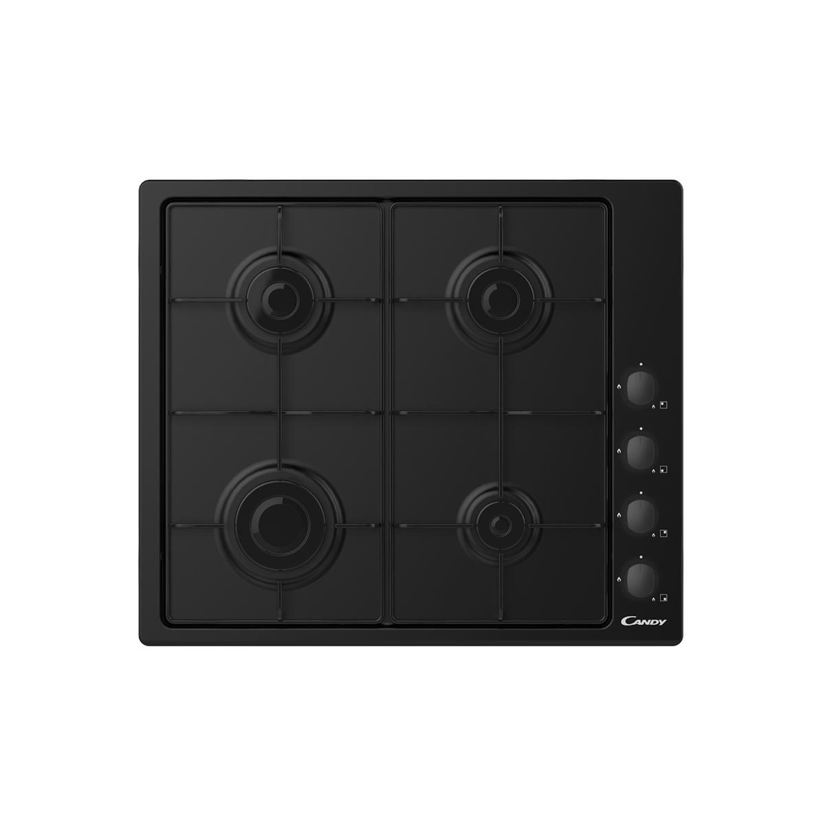 GRADE A3 - Candy 60cm 4 Burner Gas Hob with Pan Stand - Black