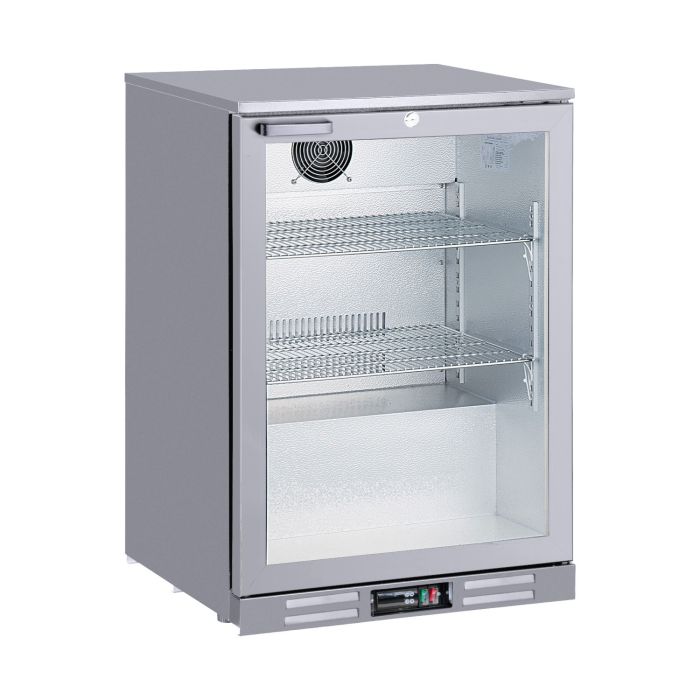 Culinox Single Hinged Door Bottle Cooler - 127 Ltr, Silver, 600mm Wide, Plug In