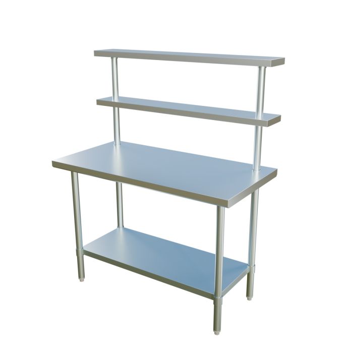 Culinox Stainless Steel Prep Station with Over Shelves - 1500mm Wide, 600mm Deep