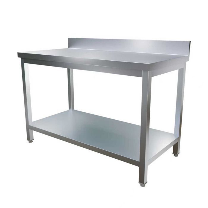 Culinox Pro Stainless Steel Wall Prep Table with Upstand - 1400mm Wide 700mm Deep