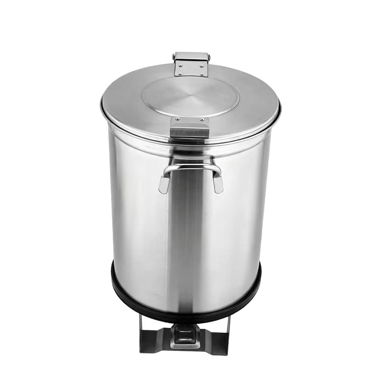 Culinox Mobile Round Waste Bin with Foot Pedal - 100 Ltr