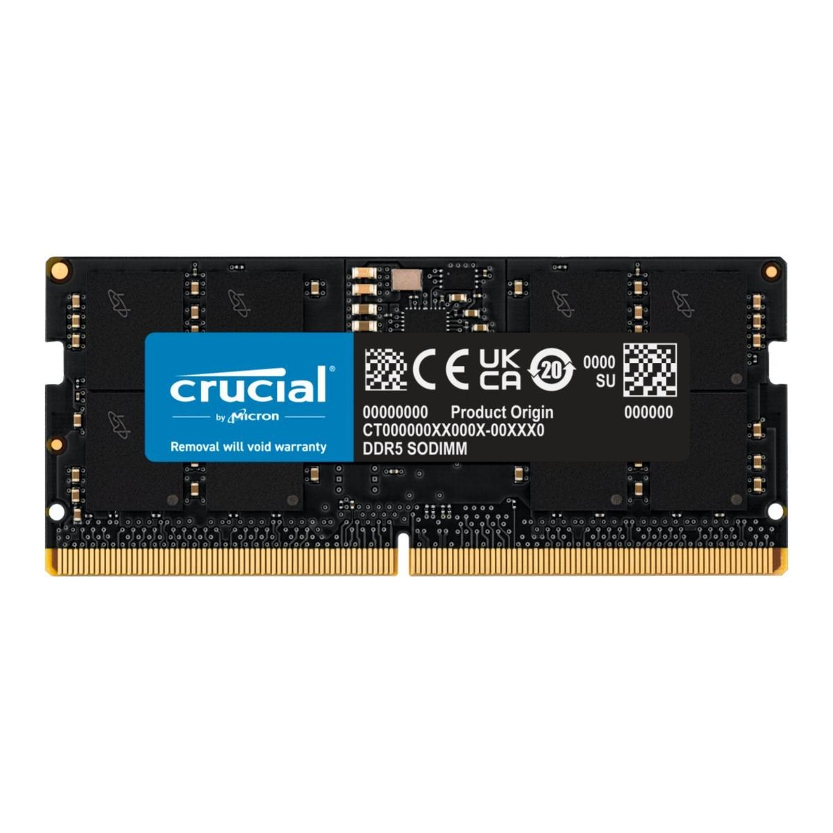Box Opened Crucial 16GB 1x16GB SO-DIMM 5600MHz DDR5 Laptop Memory