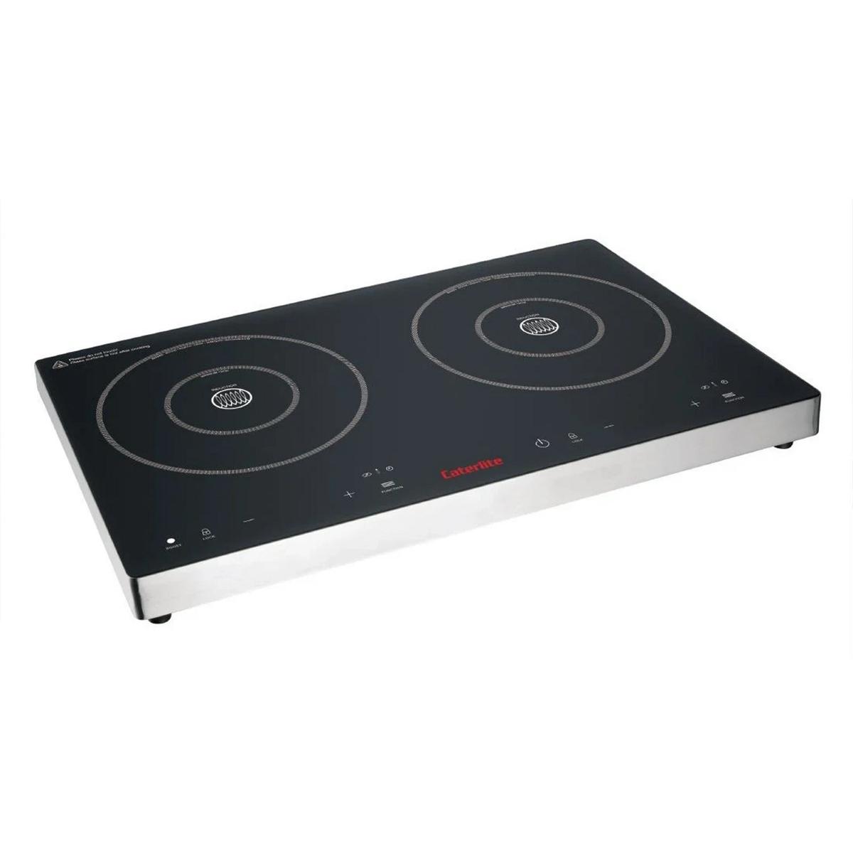 GRADE A1 - Caterlite DF824 Dual Zone Countertop Induction Hob with Touch Control