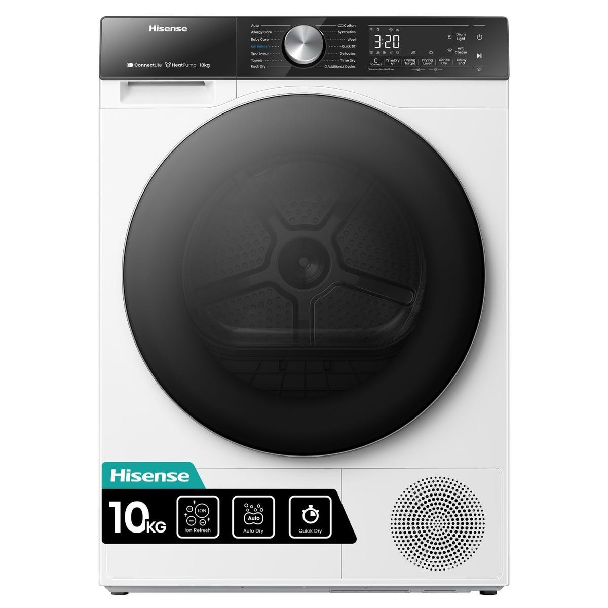 GRADE A2 - Hisense 5S Series 10kg Heat Pump Tumble Dryer - White