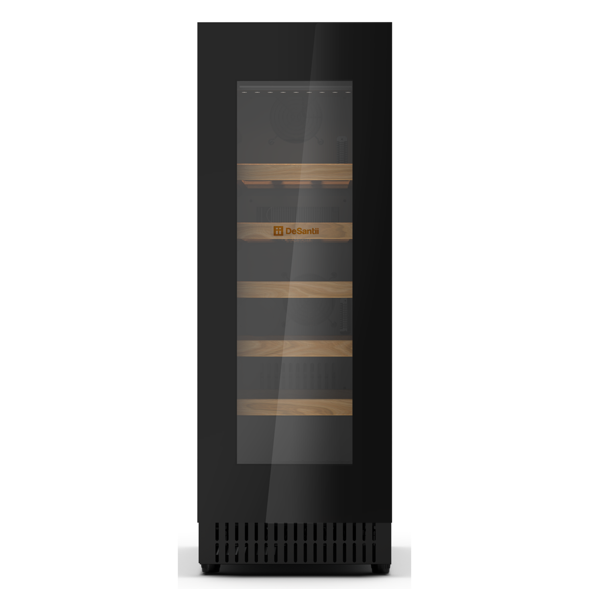 De Santii 18 Bottle Capacity Single Zone Wine Cooler - Black
