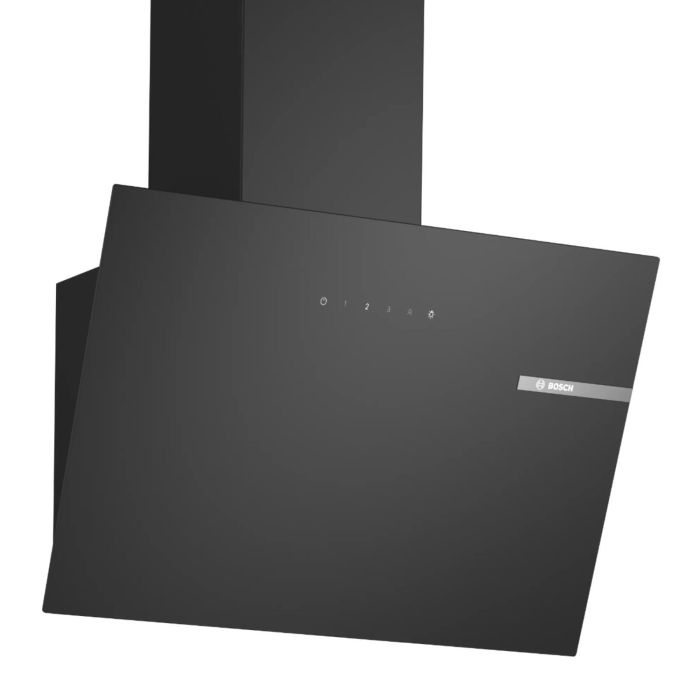 Refurbished Bosch Series 2 DWK65DK60B 60cm Angled Chimney Cooker Hood Black
