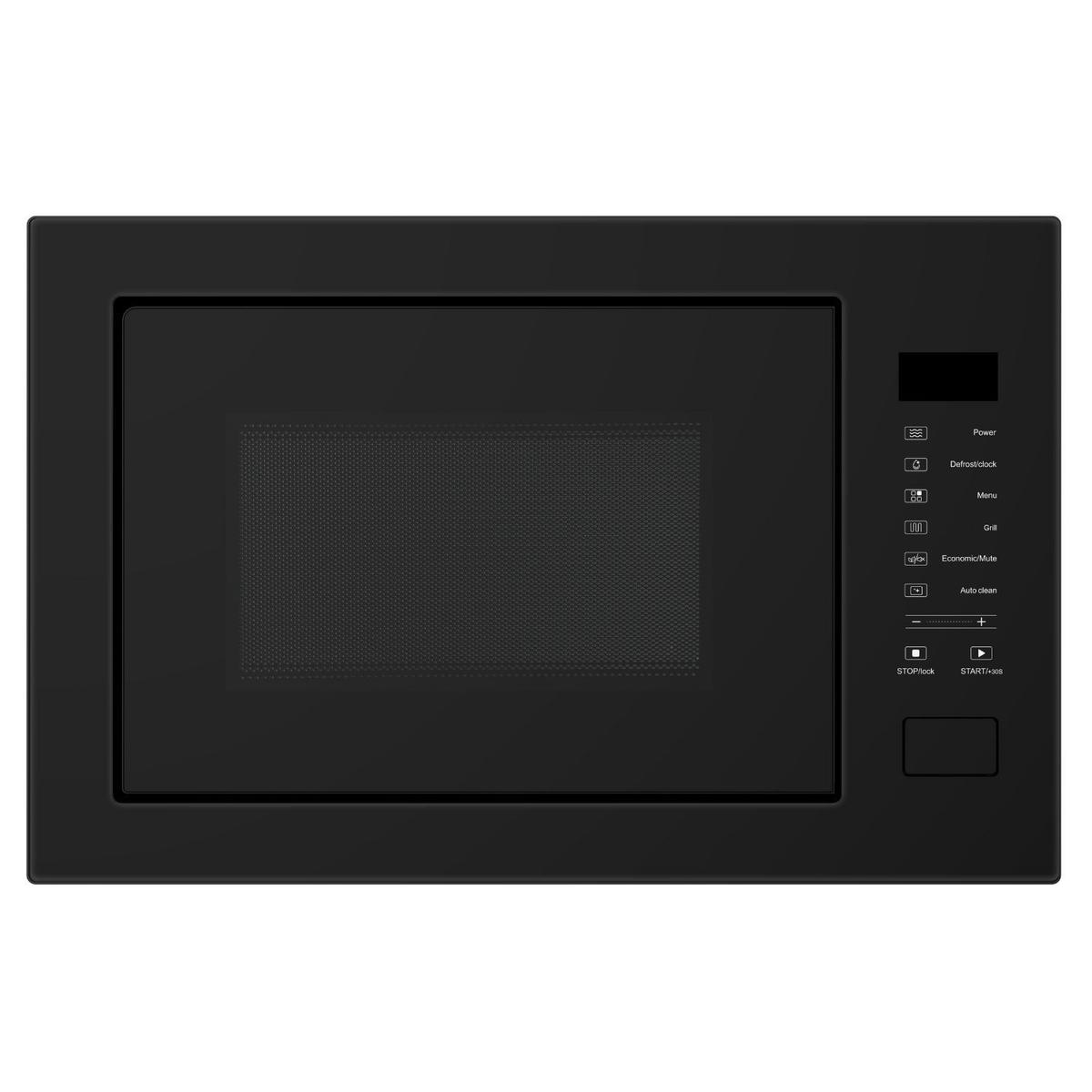 Refurbished 25L Built-in Microwave with Grill - Black