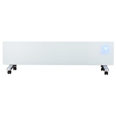 Refurbished - electriQ 750W Smart Designer Slim Glass Panel Heater - Wall Mountable & Bathroom Safe - White