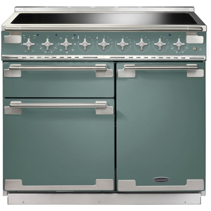 Rangemaster Elise 100cm Electric Induction Range Cooker - Mineral Green