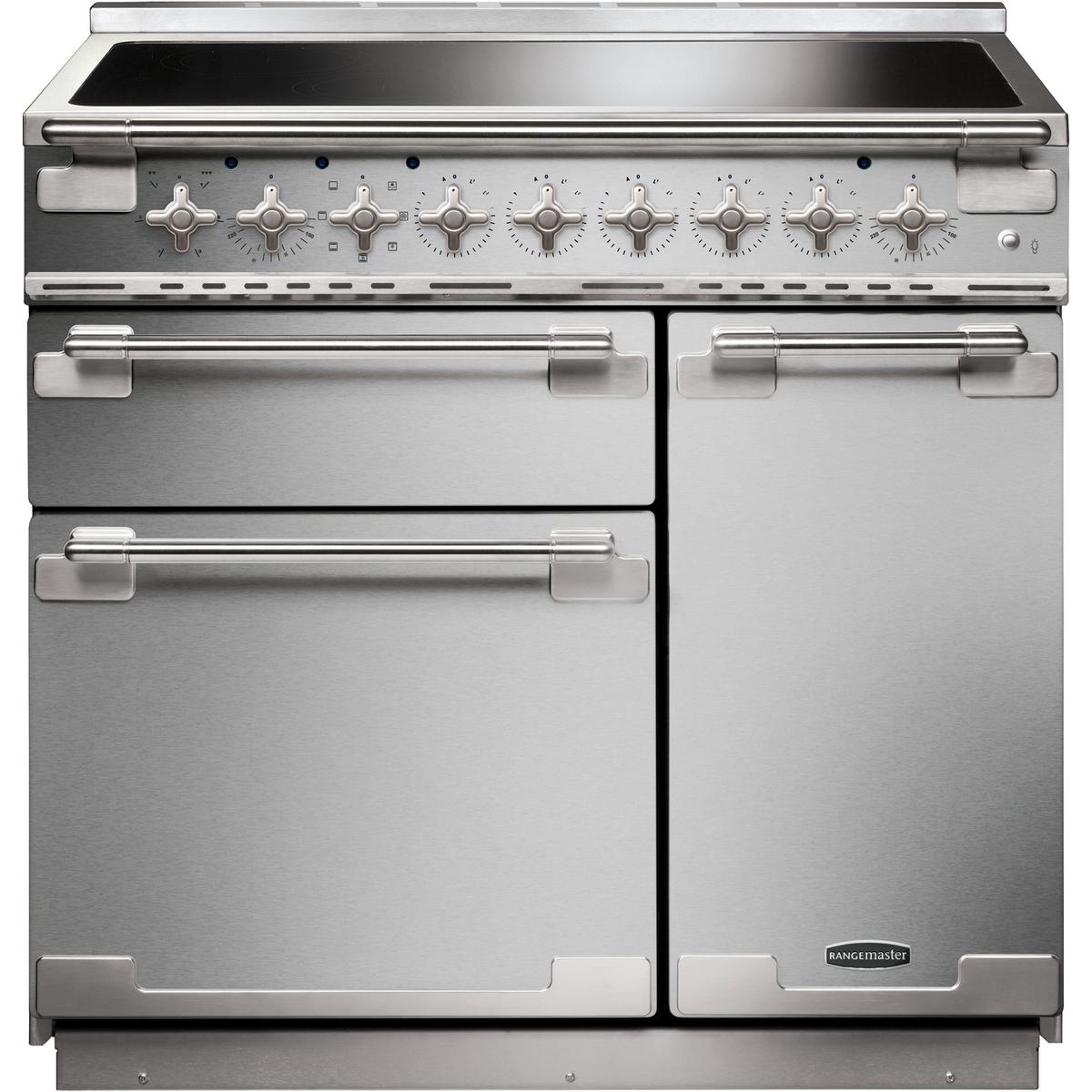 Rangemaster ELS90EISS Elise 90cm Electric Range Cooker with Induction Hob - Stainless Steel
