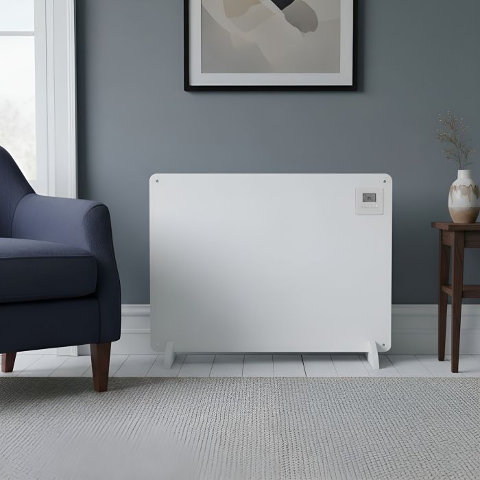 Refurbished electriQ 550W Smart Infrared Eco Heater - Wall Mountable or Free Standing Paintable - 800 x 600mm