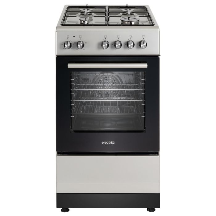 electriQ 50cm Dual Fuel Cooker - Silver