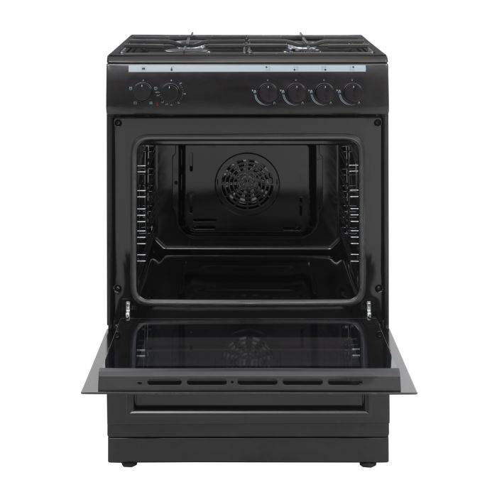 electriQ 60cm Dual Fuel Cooker - Black
