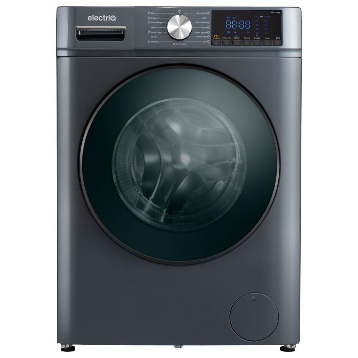 electriQ 8kg Wash 5kg Dry 1400rpm Washer Dryer - Quiet Energy Saving - Graphite