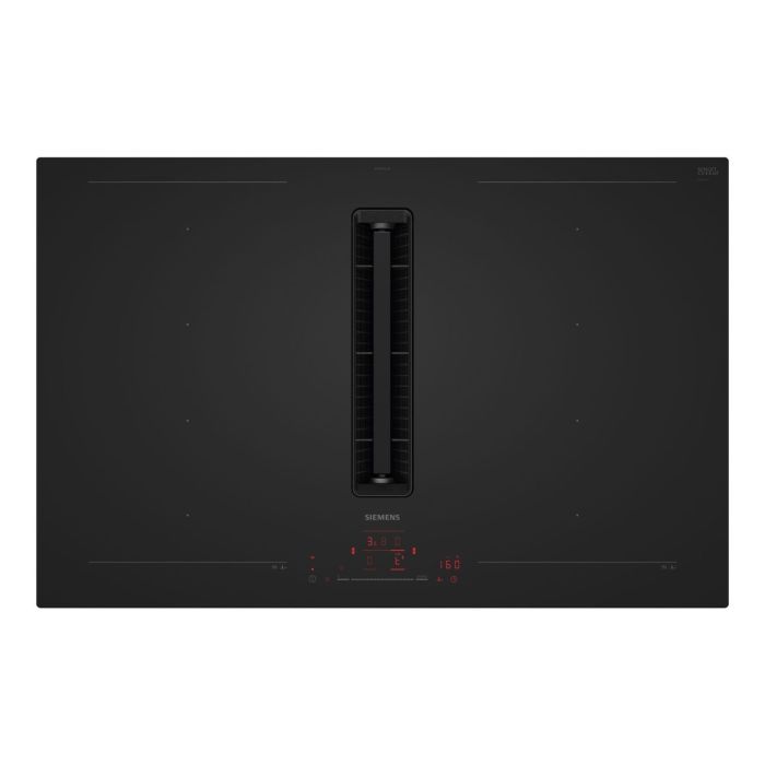 Siemens iQ700 80cm 4 Zone Induction Hob with Integrated Ventilation System - Matt Black