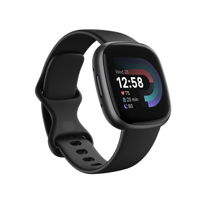 Fitbit Versa 4 Graphite Aluminium with Black Band Bluetooth Smartwatch