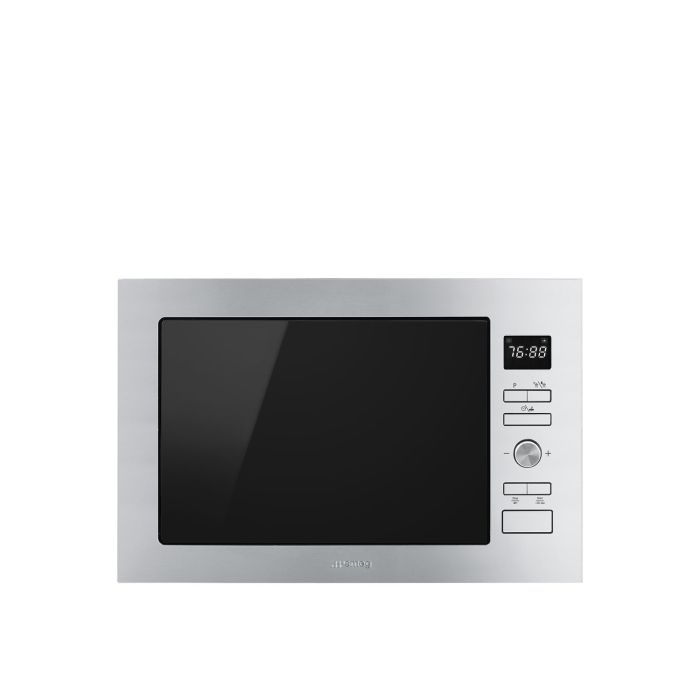 Refurbished Smeg Cucina FMI425X Built In 25L 900W Microwave Oven And Grill Stainless Steel