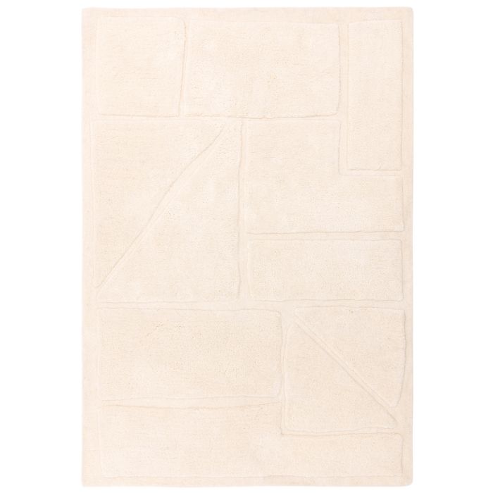 Large Cream Rug with Collage Design - 290 x 200 cm - Horizon