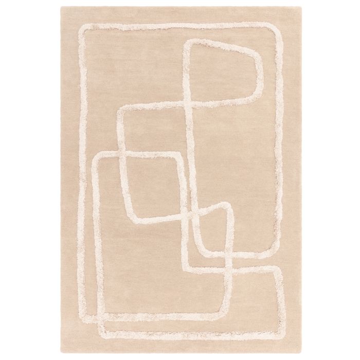 Beige Rug with Abstract Lines - 170 x 120 cm - Infinity - Matrix