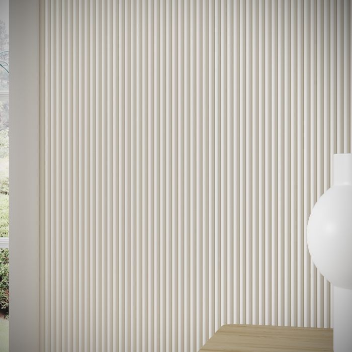 Pack of 4 Paintable Mini Fluted Wall Panel - 240cm x 60cm - Delamere