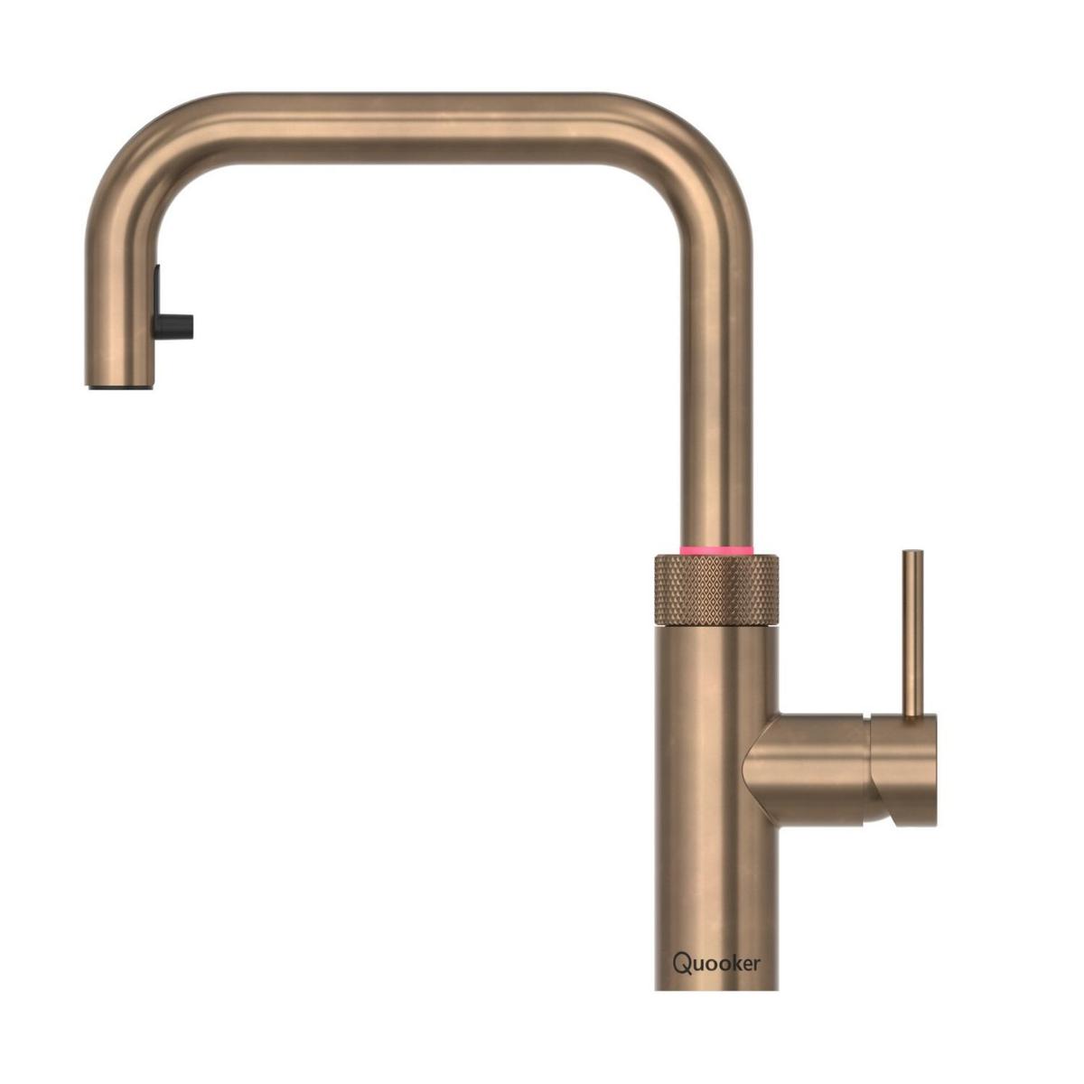 Quooker Flex Square Instant Boiling Water Tap Brass + Combi+ 7L Boiling Water Tank