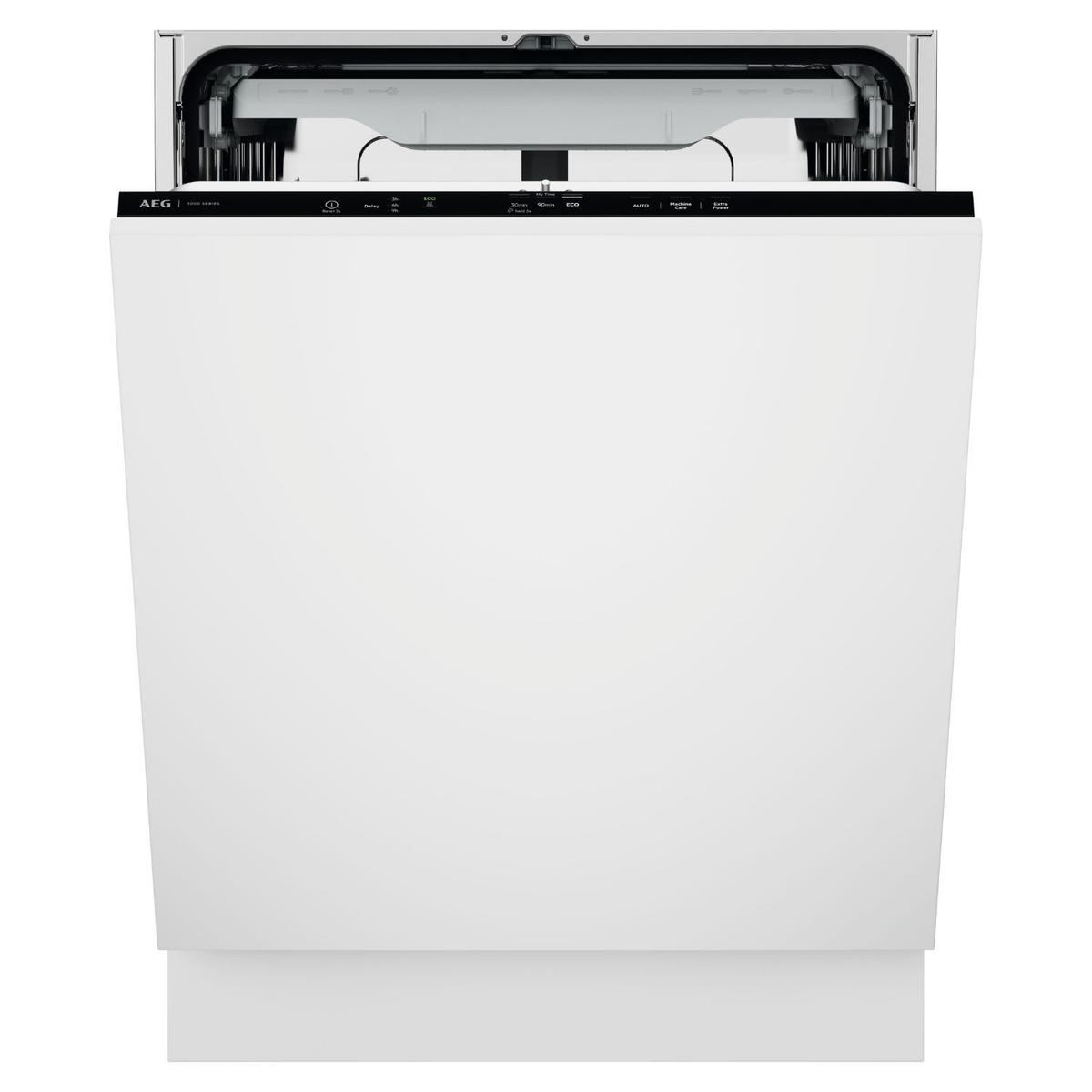 GRADE A2 - AEG 5000 AirDry Integrated Dishwasher - Black control panel C-rated