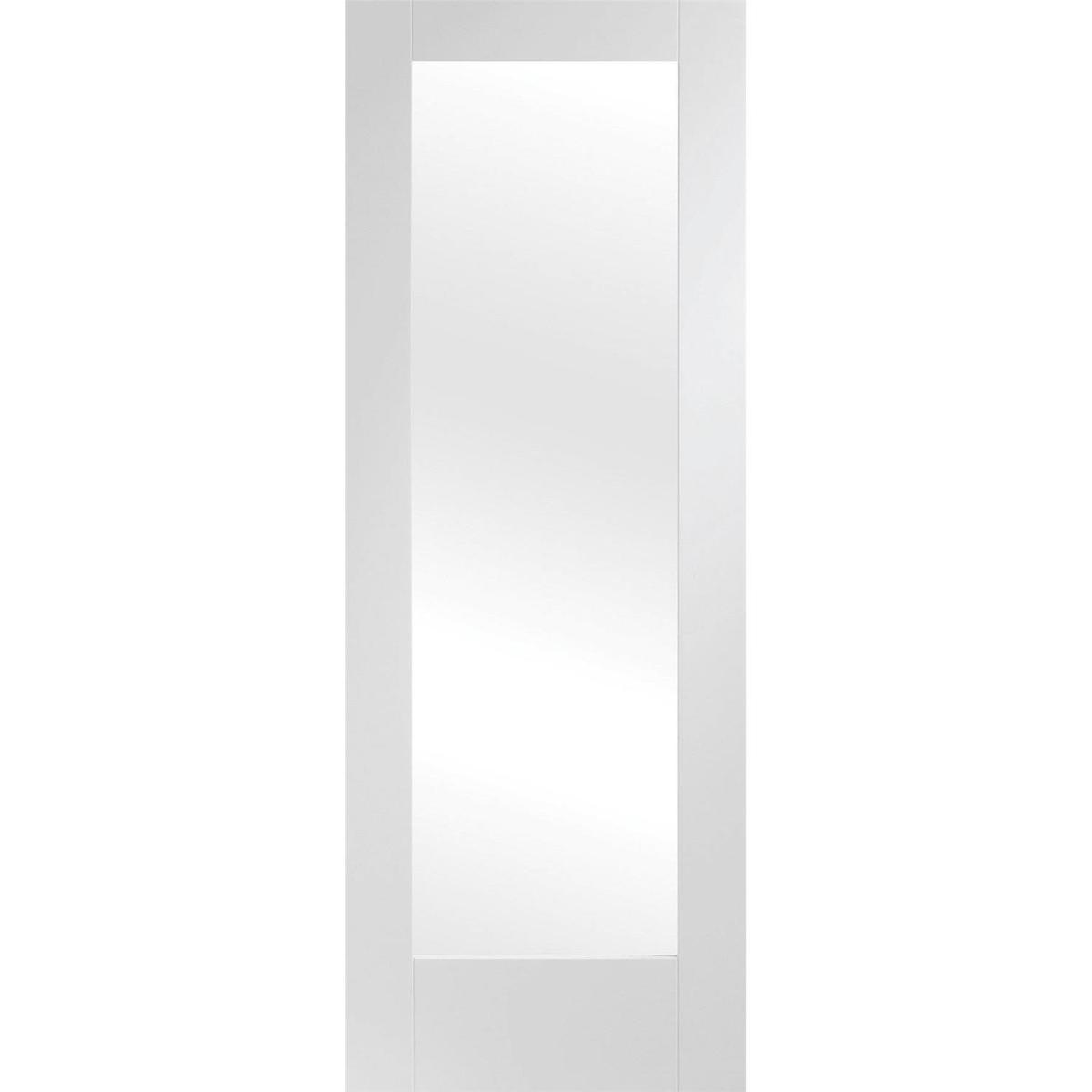 Internal White Primed Fully-Glazed Door with Clear Glass - 2040 x 826 x 40mm - Pattern 10 - XL Joinery