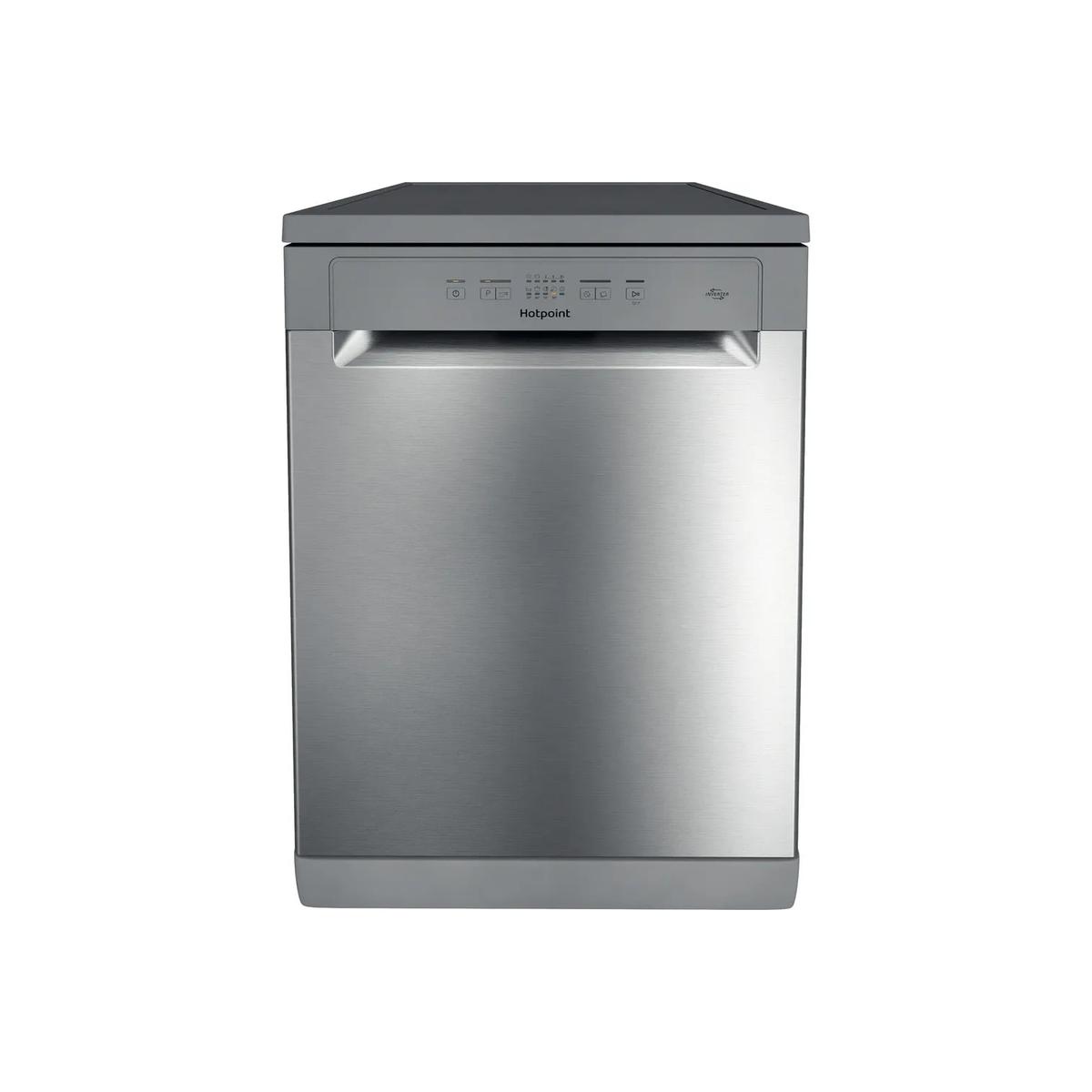 Refurbished Hotpoint H2FHL626XUK Freestanding Dishwasher - Inverter Motor Stainless Steel