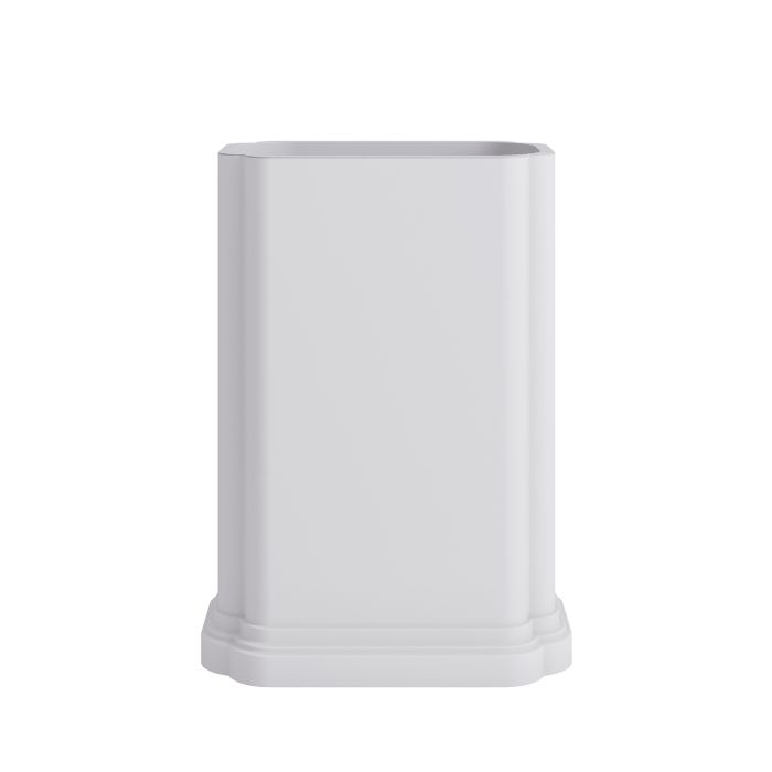 Matt White Oval Stone Resin Freestanding Pedestal Basin with Waste 660mm - Harley