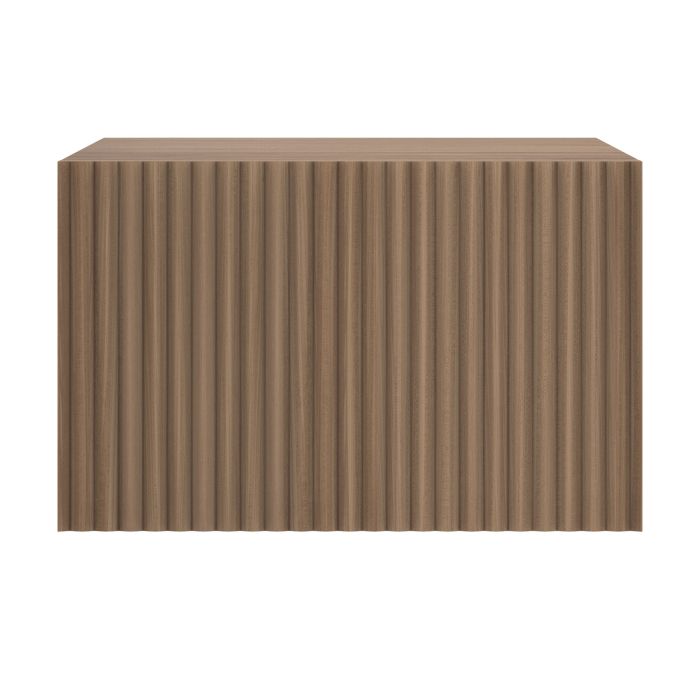 ALMOST PERFECT - Walnut Ribbed Tv Unit 60cm - Hazel
