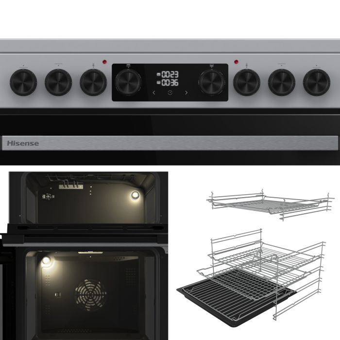 Hisense 60cm Electric Cooker - Stainless Steel