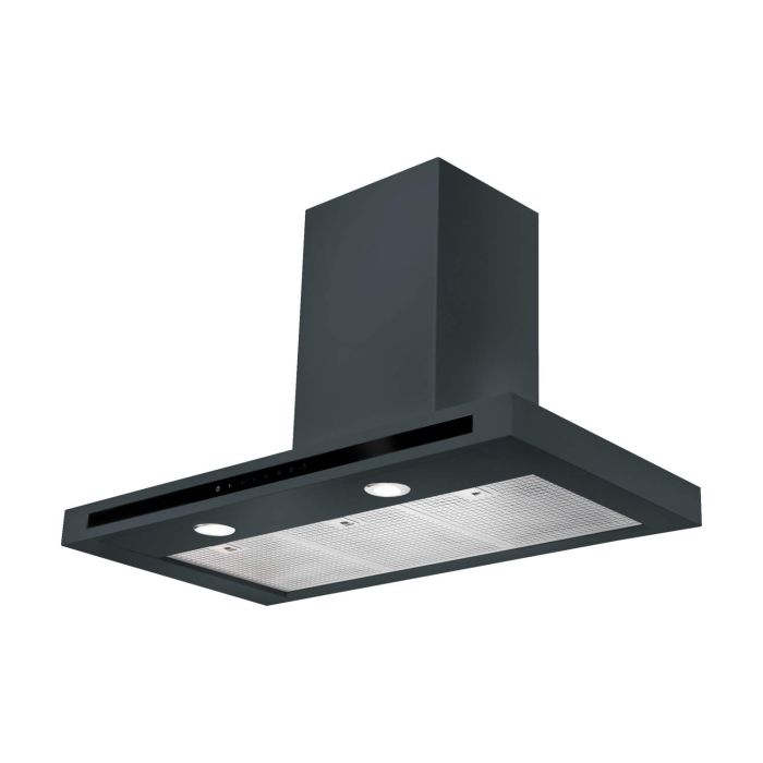 Refurbished Rangemaster Hi-Lite Flat HLTHDS110SL 110cm Chimney Cooker Hood Slate Grey