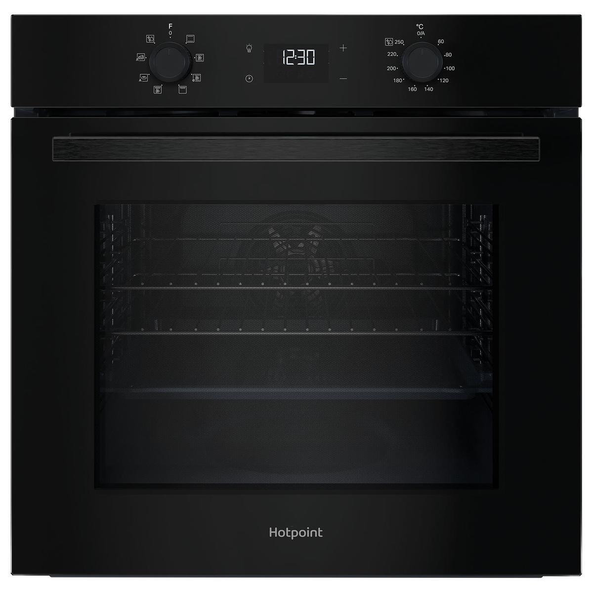 GRADE A2 - Hotpoint Class 2 HO455HBUK Electric Fan Assisted Single Oven - Black
