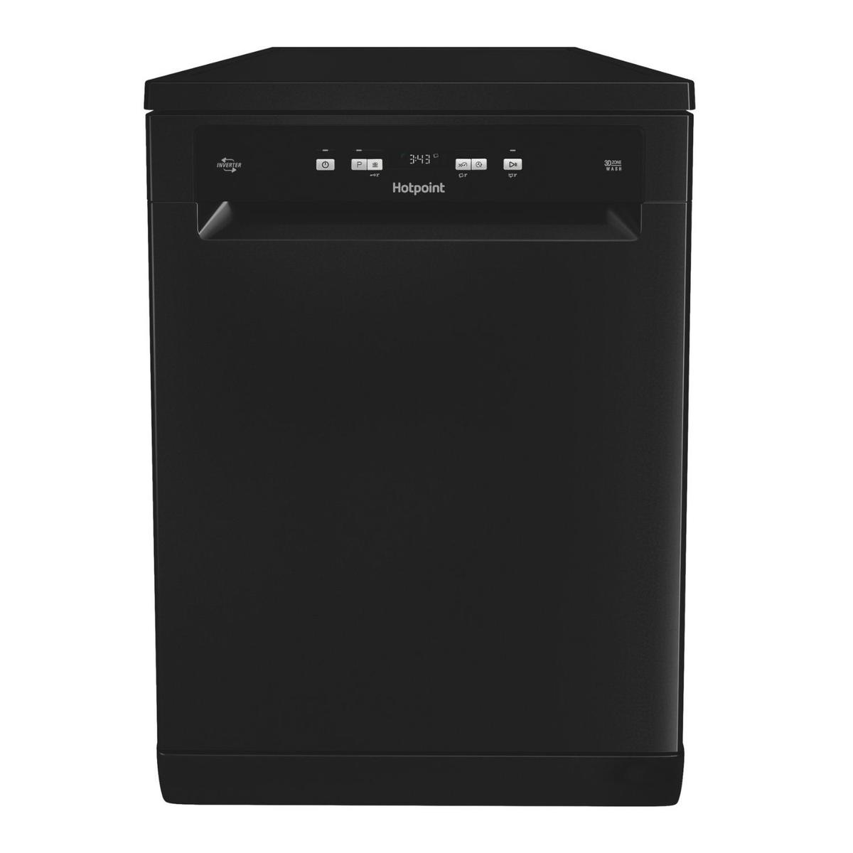 GRADE A2 - Hotpoint Freestanding Full Size Dishwasher - ActiveDry Black