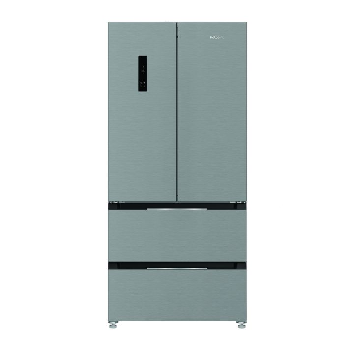 GRADE A1 - Hotpoint 510 Litre French Style American Fridge Freezer - Inox
