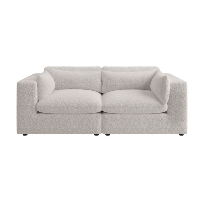 ALMOST PERFECT - Beige Boucle 3 Seater Sofa - Hudson