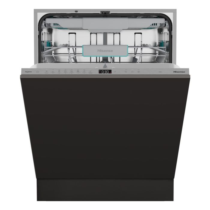 GRADE A1 - Hisense Integrated Dishwasher - Smart Wi-Fi A-Rated Silver control panel