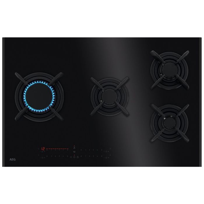 Refurbished AEG 9000 Series 80 cm 4 Burner Gas Hob - Black