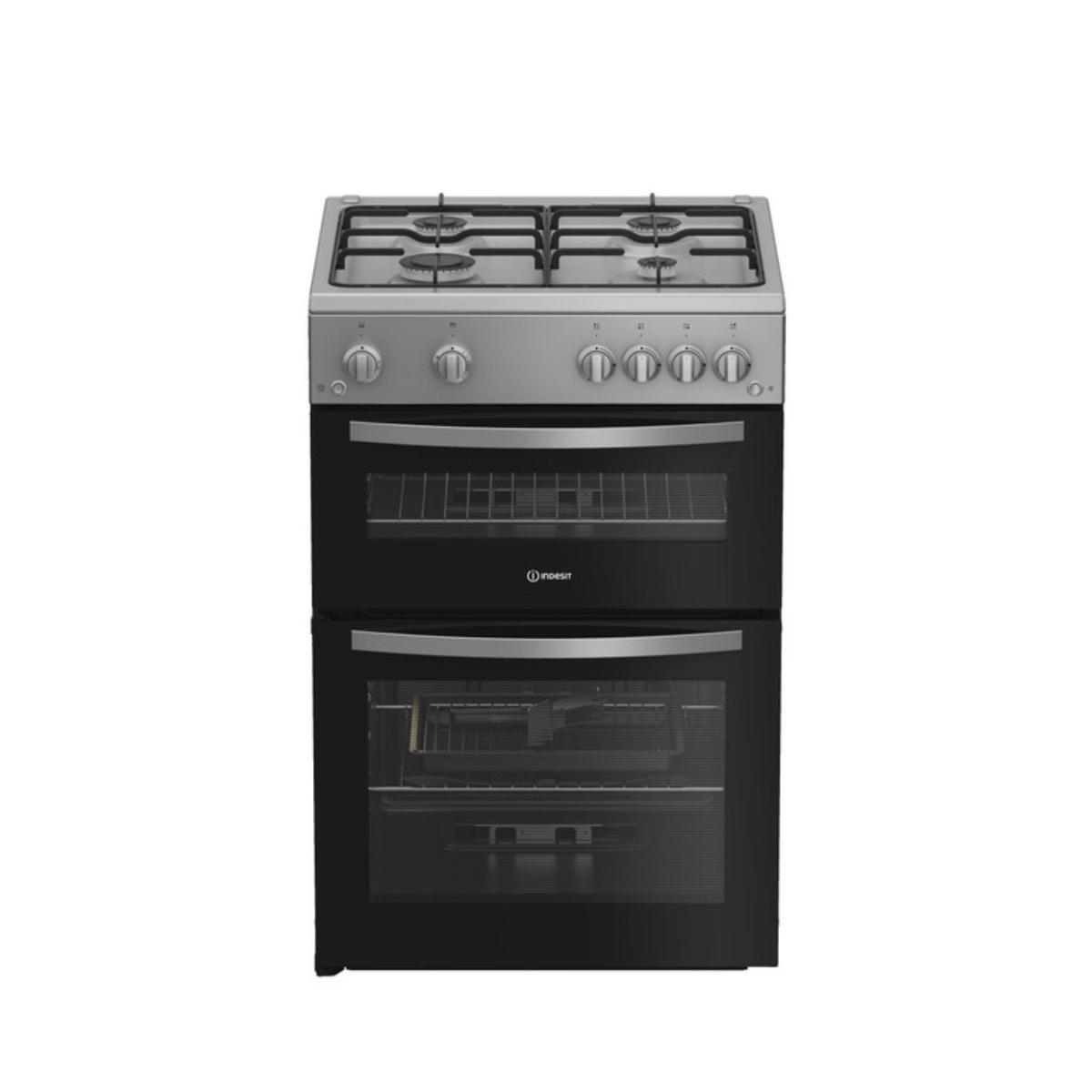 GRADE A2 - Indesit 60cm Gas Cooker - Silver