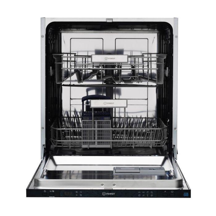 Indesit Push&Go Integrated Dishwasher - Black Control Panel