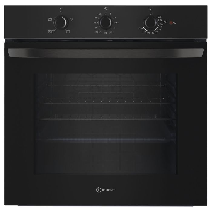 GRADE A2 - Indesit IO232HBUK Electric Conventional Single Oven - Black   