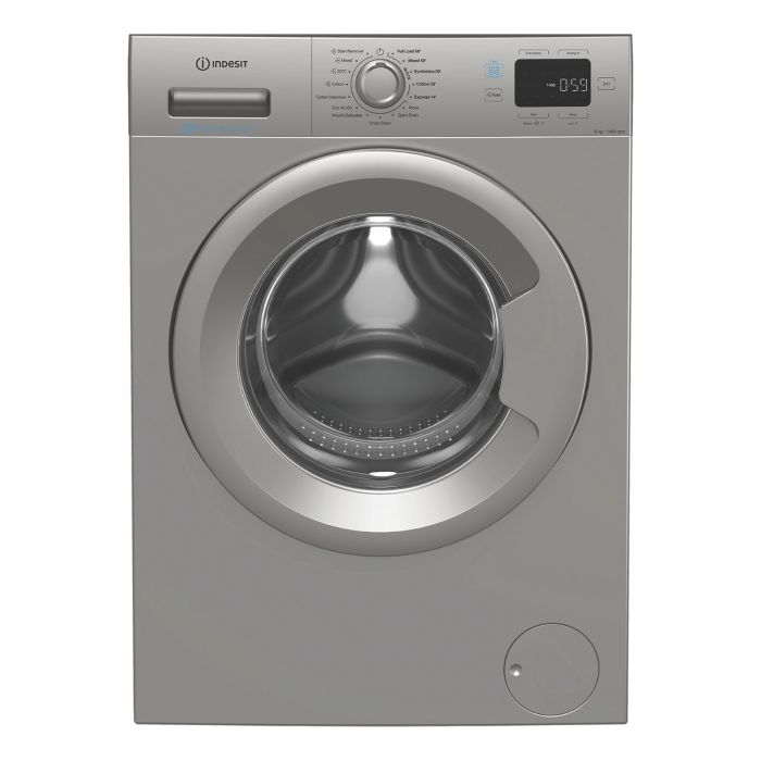 Indesit Push&Go 8kg 1400rpm Washing Machine - Silver