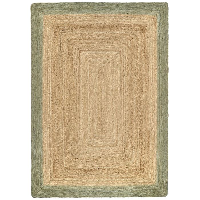 Natural Jute Rug with Green Border - 230 x 160 cm - Origins