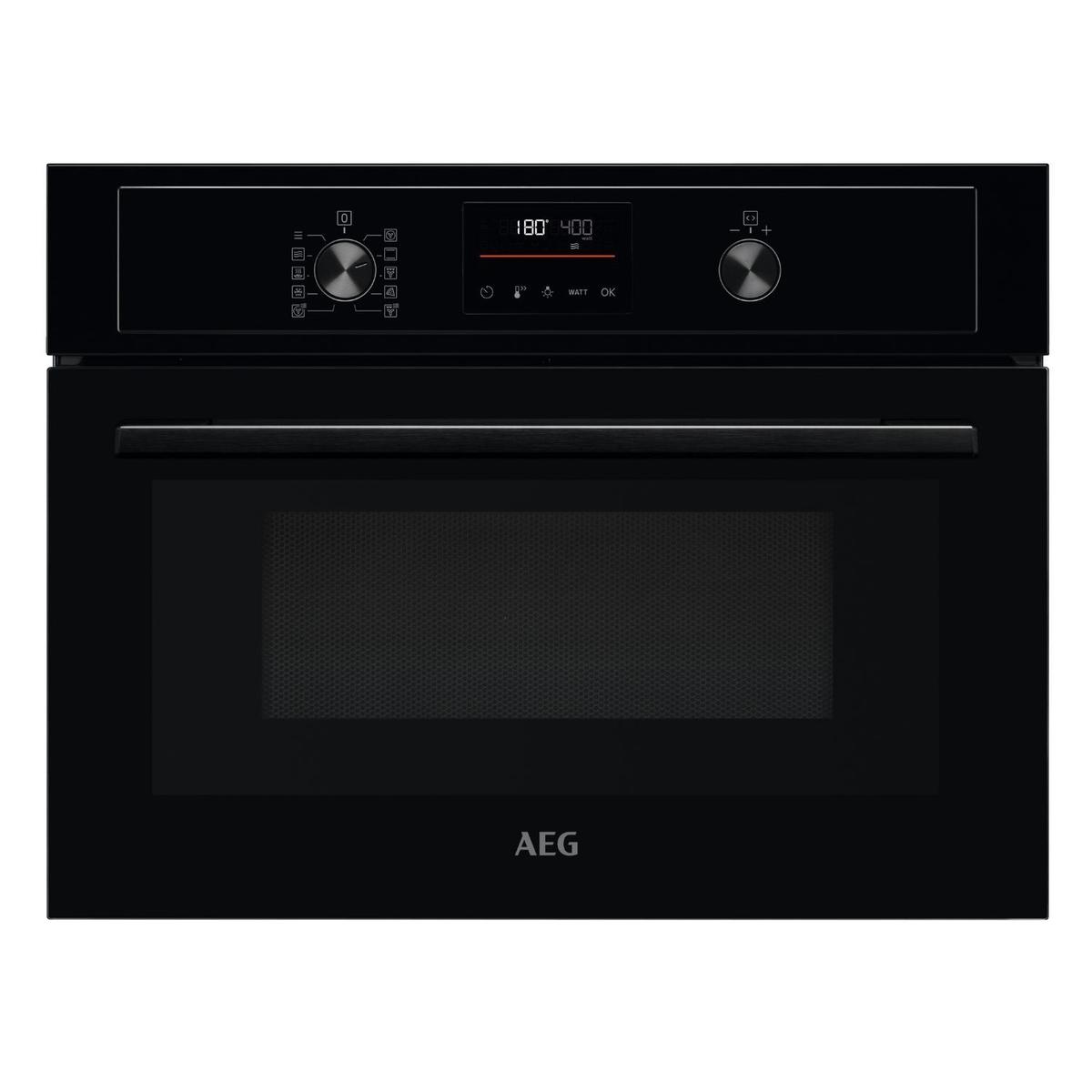 GRADE A3 - AEG 3000 Series CombiQuick Built-In Combination Microwave Oven - Black