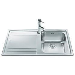 Smeg LE861S Rigae Single Bowl Sink with Left Hand Drainer
