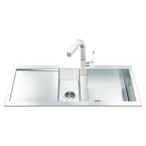 Smeg LQR100-2 Quadra 1.5 Bowl Sink in Chrome