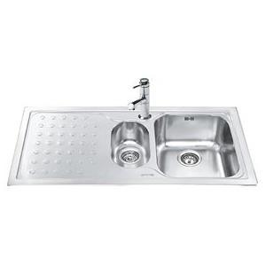 Smeg LV100S-3 Stilla 1.5 Bowl Sink with Left Hand Drainer